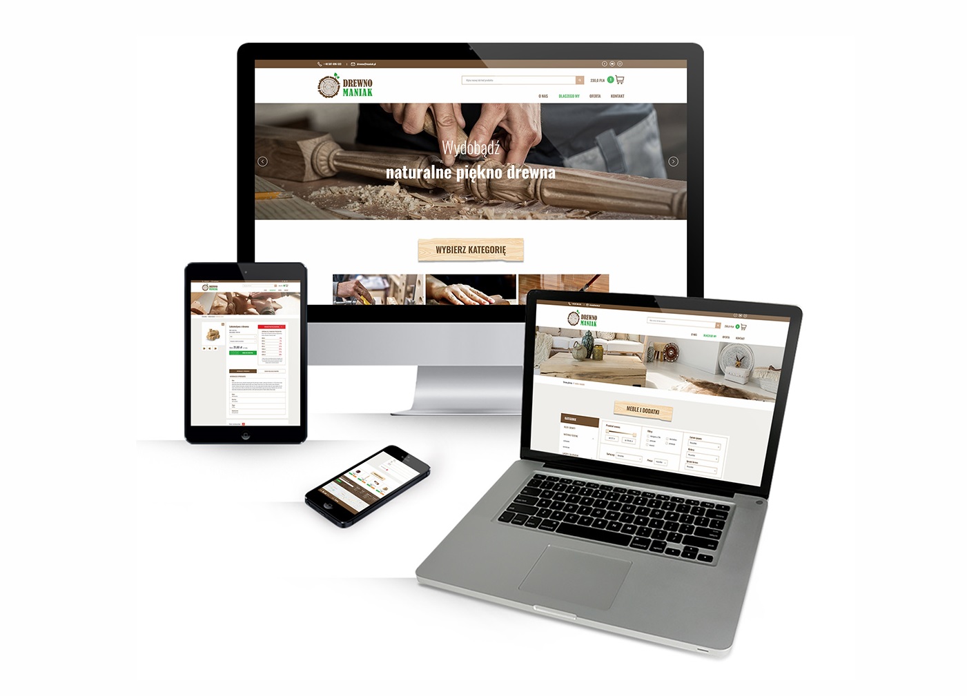 Stworzenie sklepu internetowego dla marki DrewnoManiak