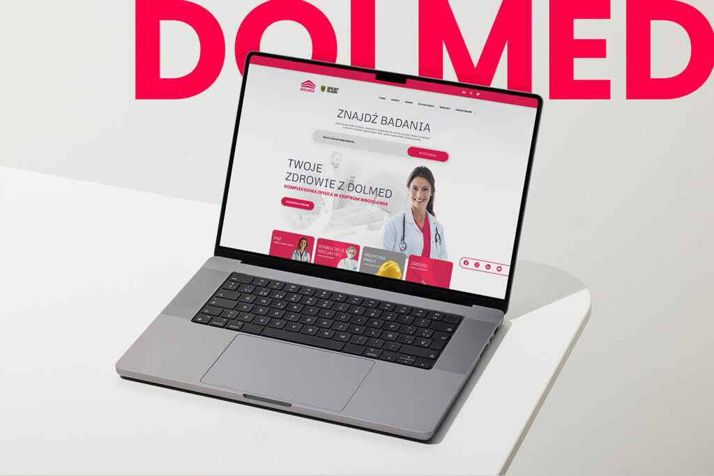 Wizualizacja strony internetowej dla kliniki Dolmed